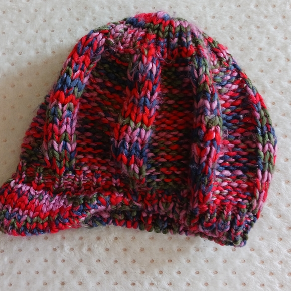 Beautiful 90's vintage multicolored Slouchy beanie hat cap - Picture 4 of 13